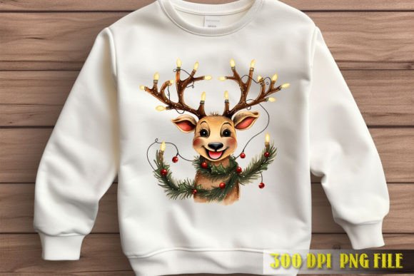Download Cheerful Reindeer Festive Art - Festive art Collection