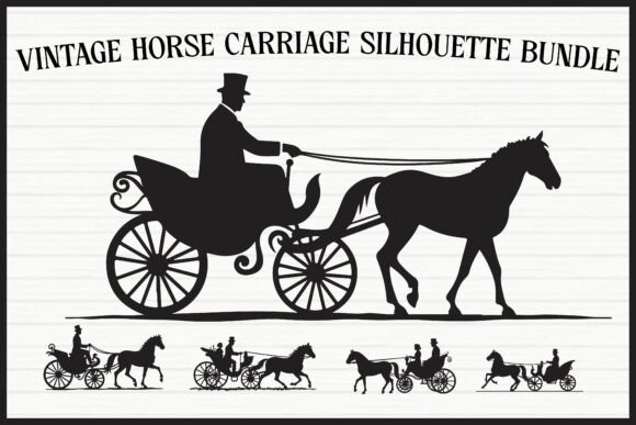 Download Vintage Horse Carriage Clipart Set - Clipart set Collection
