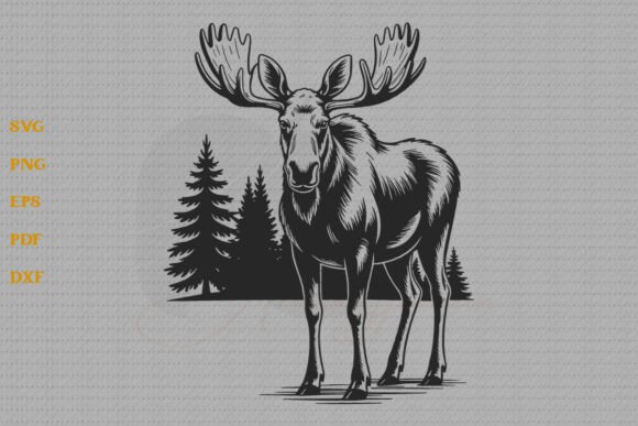 Download Moose SVG Forest Animal Silhouette SVG - Animal silhouette svg Collection