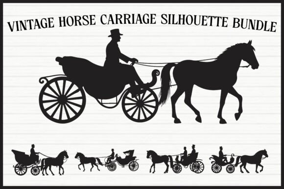 Download Vintage Horse Carriage Clipart Set - Clipart set Collection