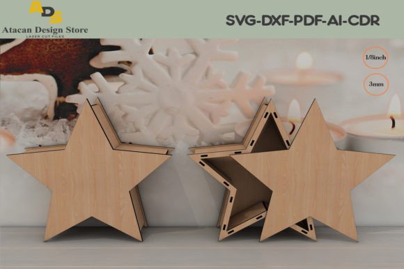 Download Star Box Laser Cut Files / Glowforge SVG - Glowforge svg Collection