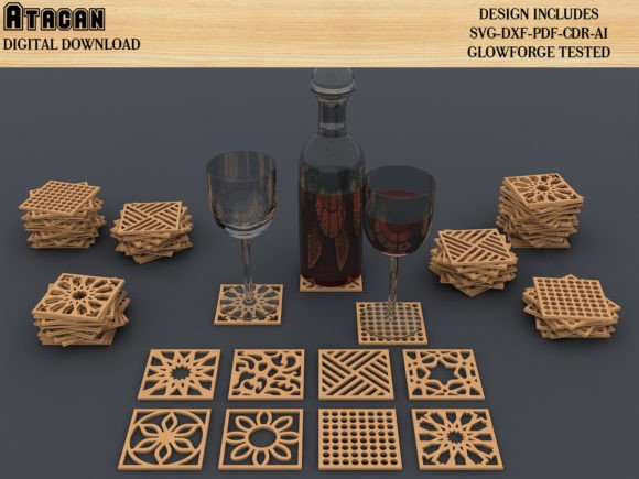 Download Coasters for Glowforge Svg Files Cricut - Glowforge svg Collection