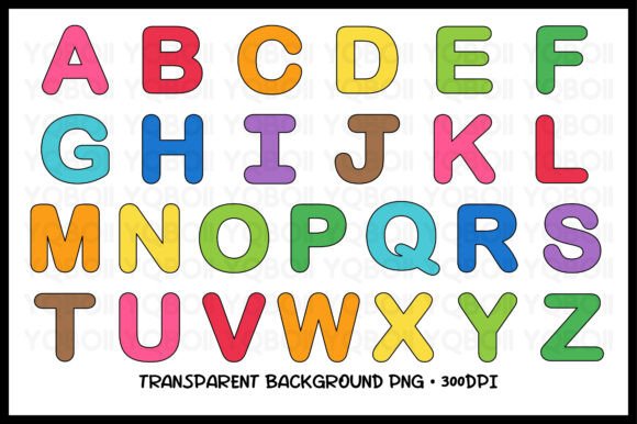 Download Uppercase Alphabet Letters Clipart Set - Clipart set Collection