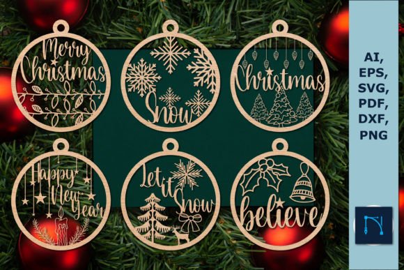 Download Christmas Ornaments Glowforge SVG Bundle - Glowforge svg Collection