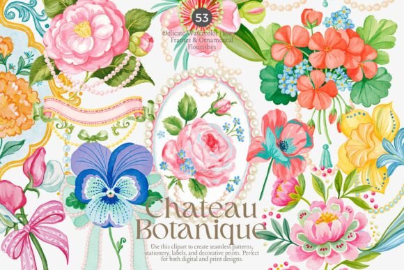 Download Chateau Botanique Clipart Set - Clipart set Collection