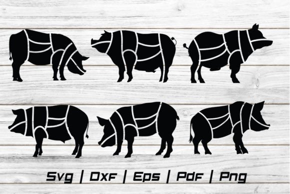 Download Cute Pig Farm Animal Silhouette Svg - Animal silhouette svg Collection