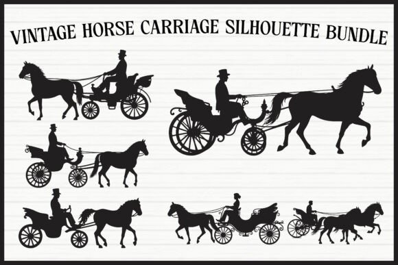 Download Vintage Horse Carriage Clipart Set - Clipart set Collection