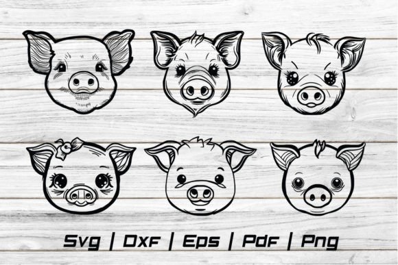 Download Cute Pig Farm Animal Silhouette Svg - Animal silhouette svg Collection