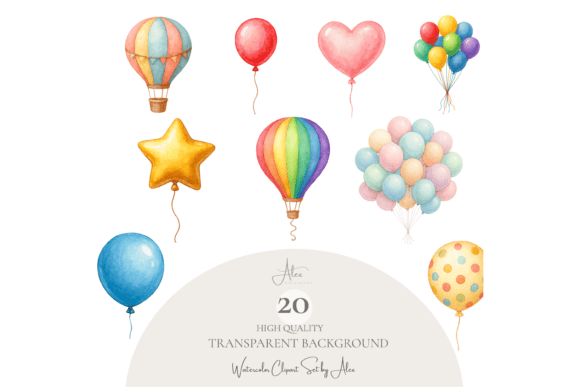 Download Balloon Clipart Set - Clipart set Collection