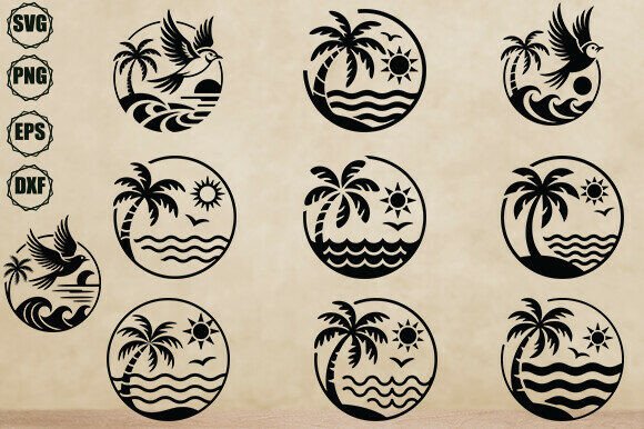 Download Tropical Beach Svg, Palm Tree Svg Bundle - Premium Resources