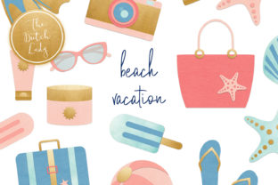Download Summer Beach Vacation Clipart Set - Clipart set Collection