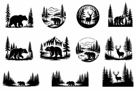 Download Forest Animal Silhouette SVG Bundle - Animal silhouette svg Collection