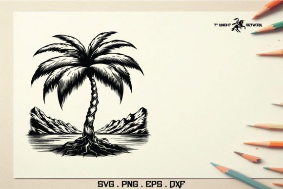 Download Portrait of a Palm Tree Svg - Premium Bundle